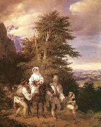 unknow artist Rumanian Family Going to the Fair oil painting reproduction